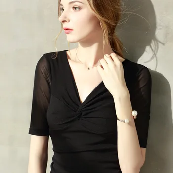 

Fashion Casual Solid New Ladies Cotton Oversize T Shirt Women Tshirt Plus Black