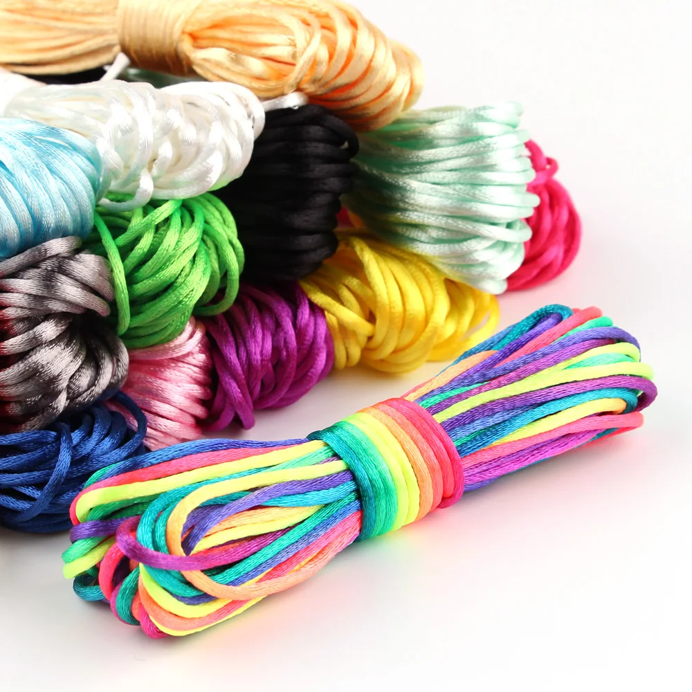 Rainbow 2mm Nylon Satin Cord (20m)