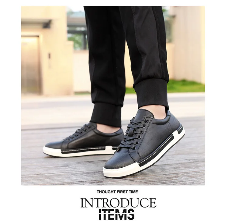 Новые мужские кроссовки; Цвет черный, коричневый; мужская повседневная обувь на плоской подошве со шнуровкой; удобные лоферы из искусственной кожи; большие размеры 38-48; chaussure homme