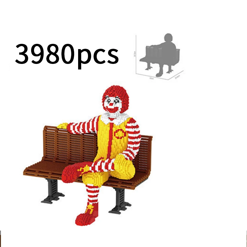 

3980pcs clown uncle building blocks mini particles assemble educational toys gifts for children