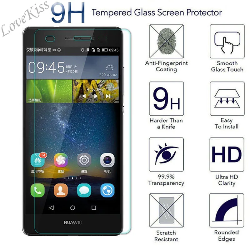 Защитная пленка для экрана из закаленного стекла 9H Huawei Ascend P8 P9 Lite Plus Honor 5C 4A 5X Y6 Pro Y5