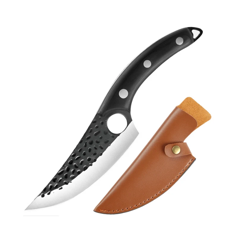 Kitchen Butcher Knife Meat Boning Cleaver Handmade Stainless Steel Forged Fishing Chef Outdoor Hunting Cutter Huusk | Дом и сад