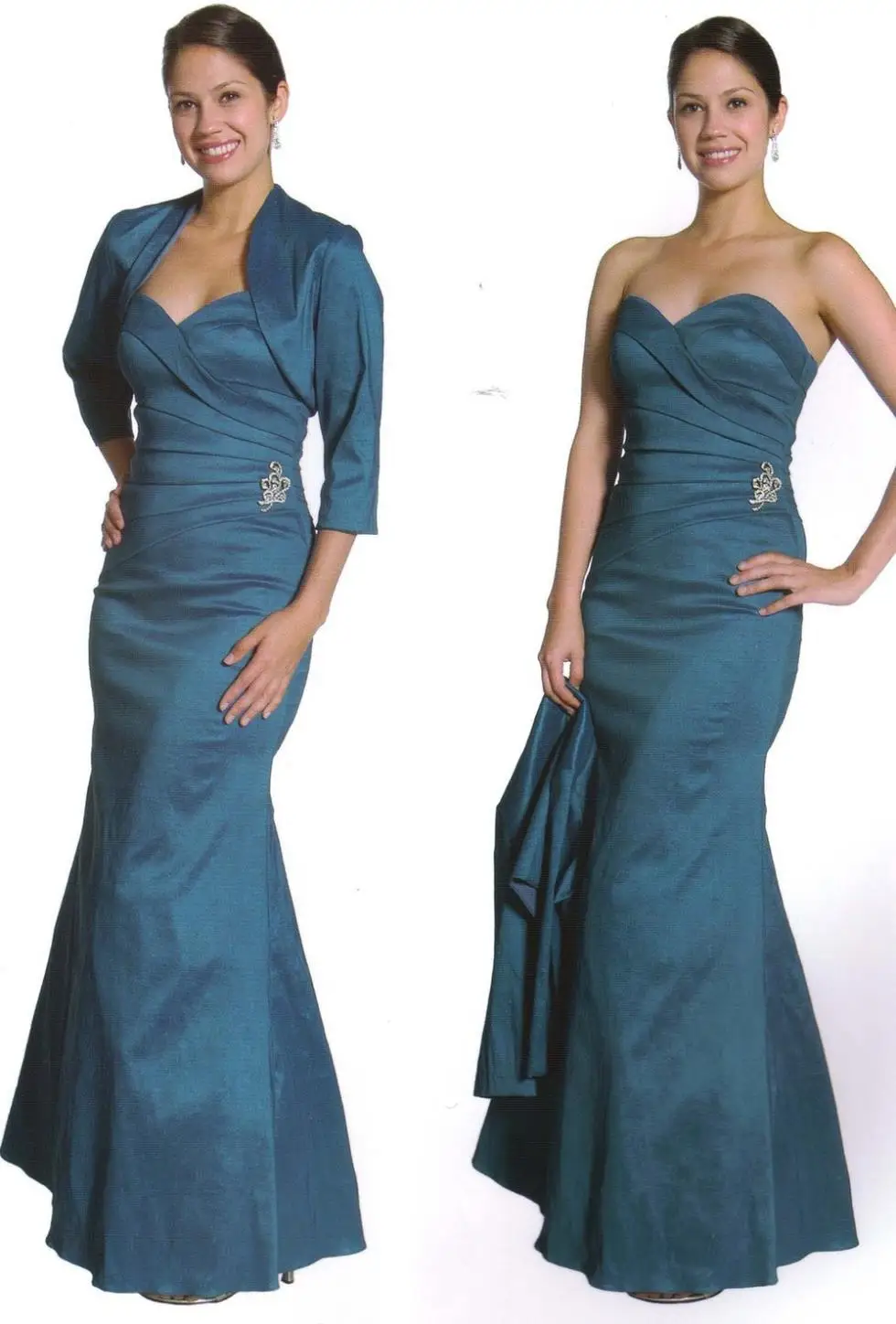 

free shipping 2015 new Mother Of Bride/Groom Gown Evening Formal Occasion mermaid pleat Mother of the Bride Dresses with jacket