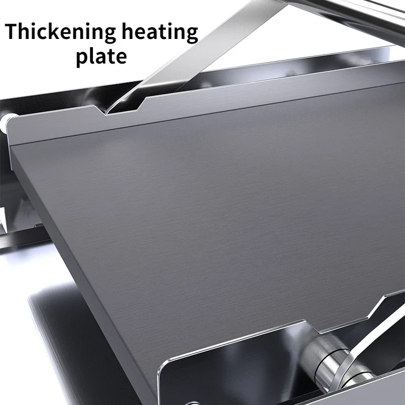HBJ212 Double-layer Hamburger Machine Commercial Small Roasting Charter Heating Hamburger 4