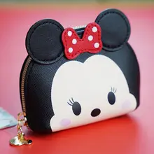 

Disney Mickey Cartoon coin purse minnie boy girl coin bag handbag headset storage bag charger data cable storage box Clutch