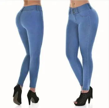 

Women Spring Jeans For Women Slim Skinny Bodycon Denim Jean Pantalon Femme Pencil Pants Plus Size S-XXL