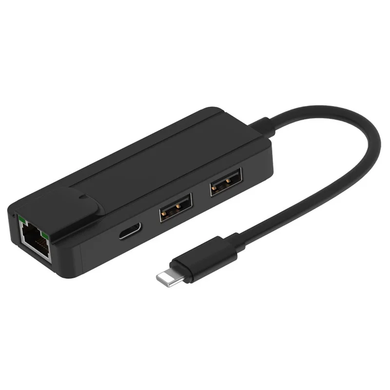 4 в 1 usb 3 0 концентратор для IOS к RJ45 Ethernet конвертер адаптер LAN Проводная сеть IPhone/iPad