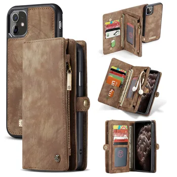 CaseMe Zipper Purse Leather Phone Case For iPhone 13 12 11 Pro XS Max XR X