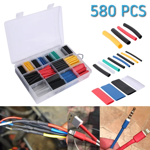 Details about  / 280-560PCS  2:1 Polyolefin Heat Shrink Tube Tube Sleeve Wire Assortment 8 ATF