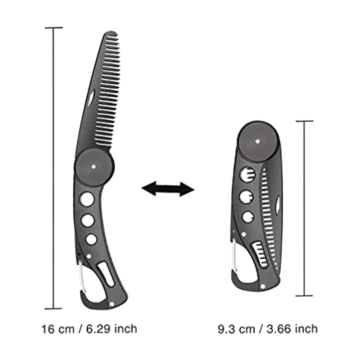Для мужчин борода расчески для усов карманная из нержавеющей стали, щетка для бритья, брелок-открывалка для бутылок HJL2019