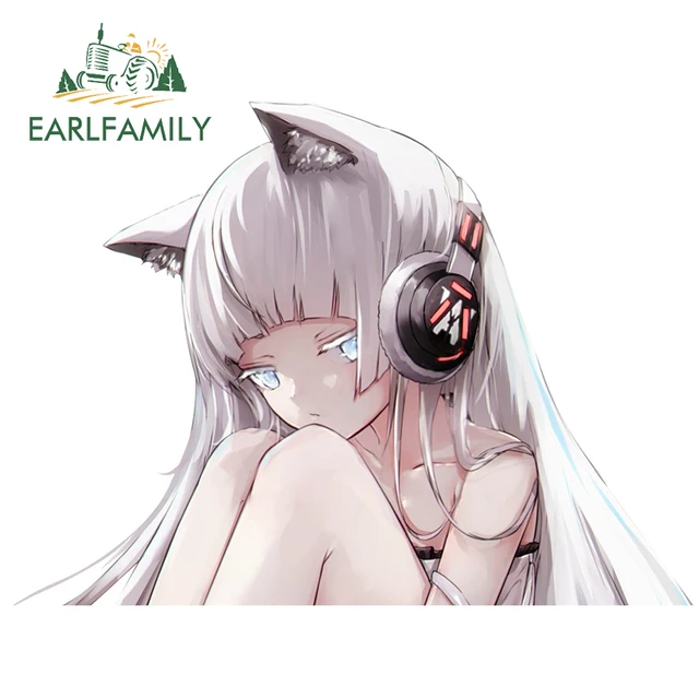 Earlfamily 13cm X  For Skeleton Hair Ornament Anime Girl Refrigerator  Cartoon Car Stickers Trunk Windshield Bumper Decal - Car Stickers -  AliExpress