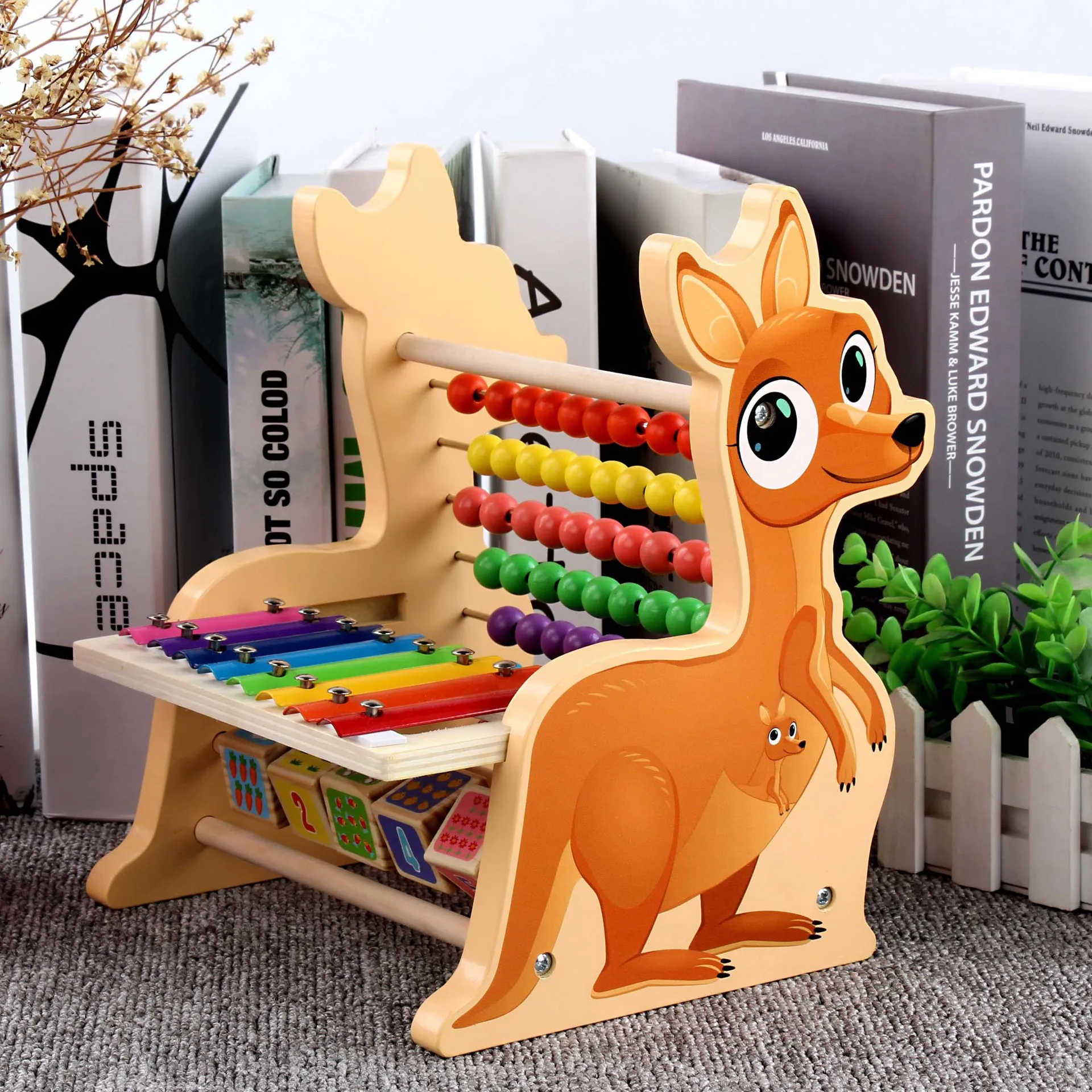 

Three-in-One Daishu Knock Piano Calculation Frame Children zhu suan jia Count Numerology Rack Music Cognitive Educational Toy Wo
