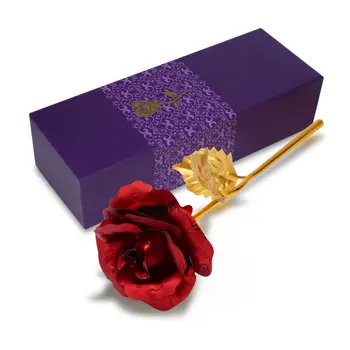 

Creative 24k Gold Foil Plated Rose Creative Gifts Lasts Forever Rose for Lover's Wedding Christmas Day Gifts
