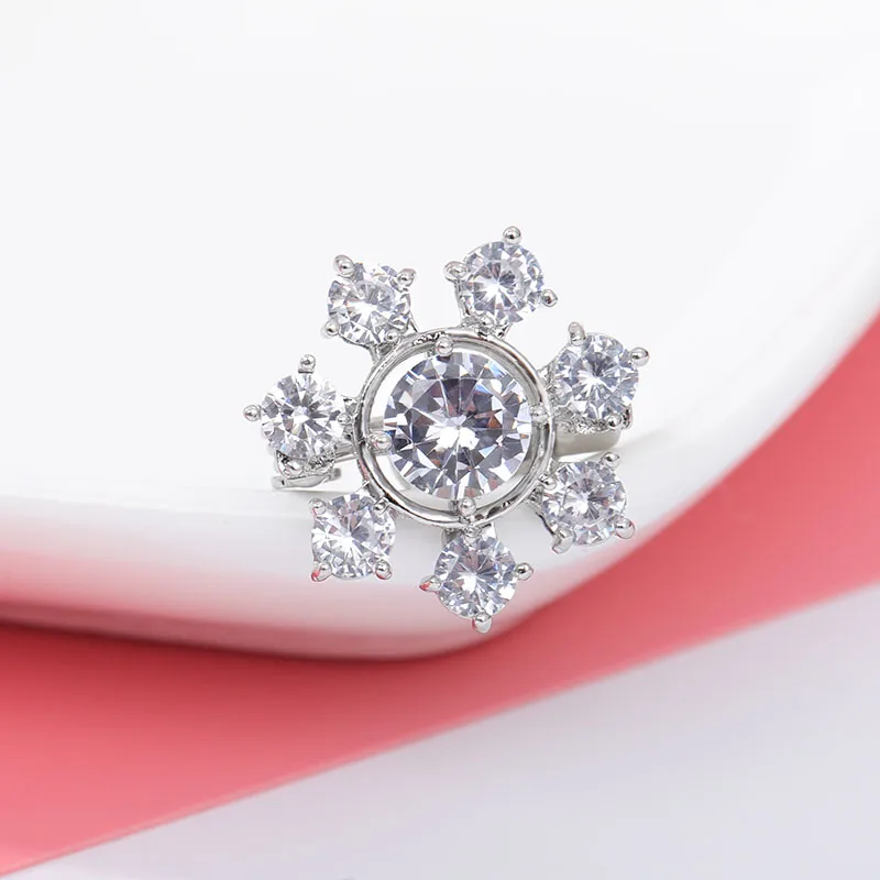 Броши Снежинка с кубическим цирконием ААА для женщин маленькая булавка платья