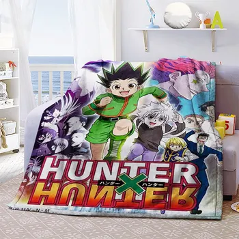 

Anime Hunter X Hunter Soft Warm Blanket Soft Warm Coral Fleece Plush Throw Blanket Bed Rug Kids Gift