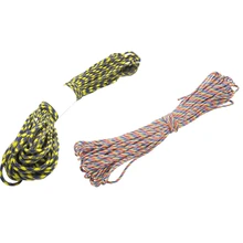 Горячее предложение-2 шт. Парашютная кодовая веревка, фиолетовый+ желтый/Радужный-7 нитей, 550 фунтов, 100 футов