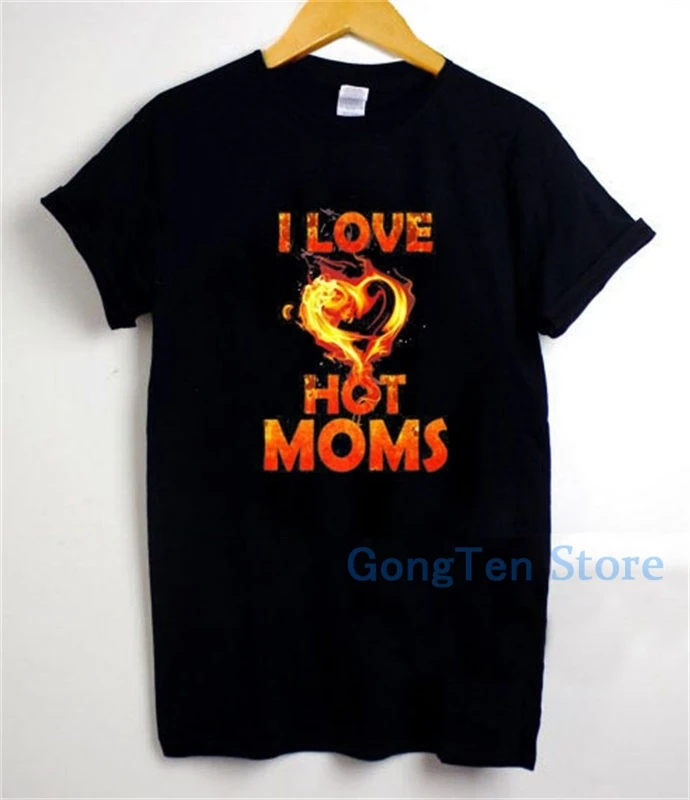 Футболка для мужчин и женщин с надписью I Love Hot Mommy | Женская одежда