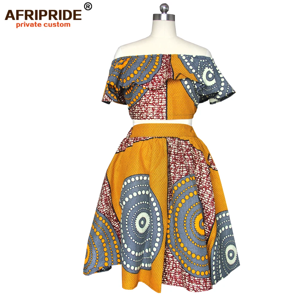 Африканские платья для женщин AFRIPRIDE Анкара принт Дашики Базен riche весна без рукавов Индивидуальный хлопок S1826011
