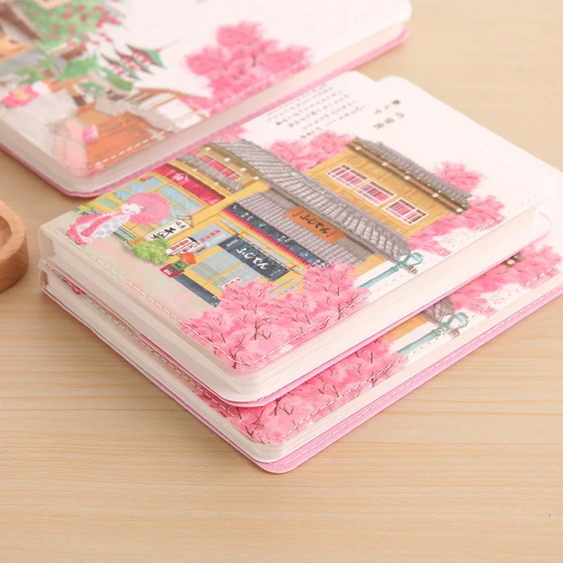Fortune канцелярские Завод Прямая Sakura молодежи из потертой кожи этот ноутбук 36 кГц маленькая свежая начинающих бухгалтерская книга Sub
