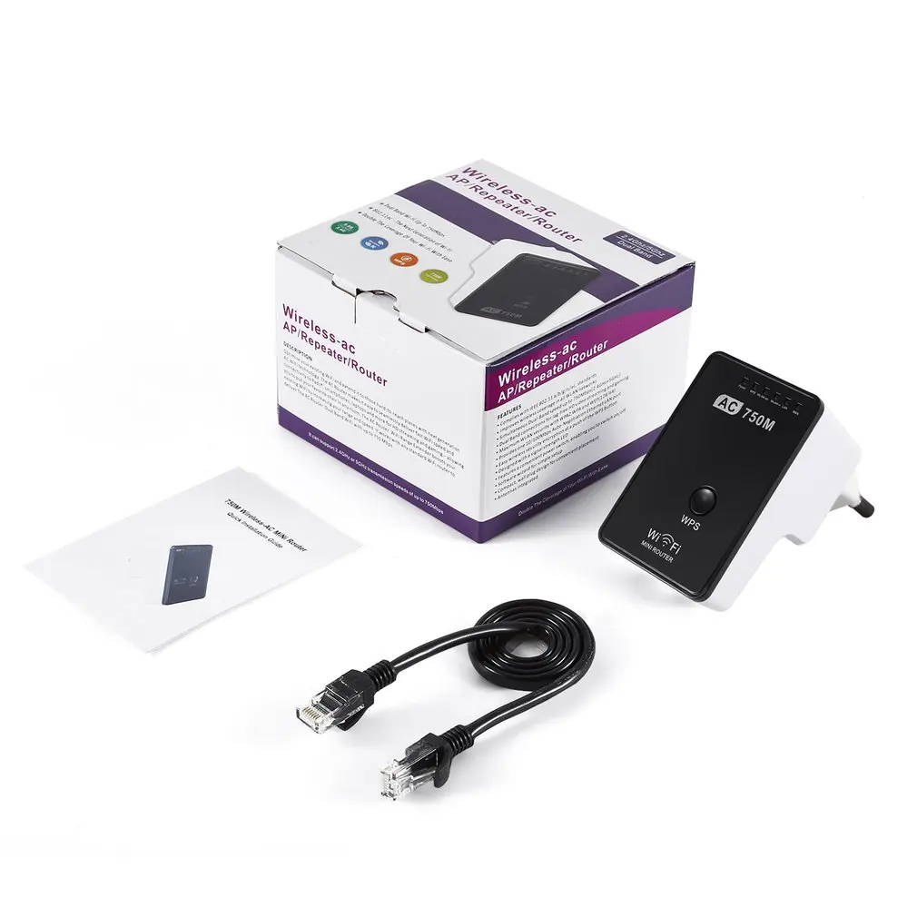 

AC01 Wireless 750Mbps Repeater Network Router Roteador Wifi Signal Extender Range Expander Booster Bridge With US/EU/UK Plug