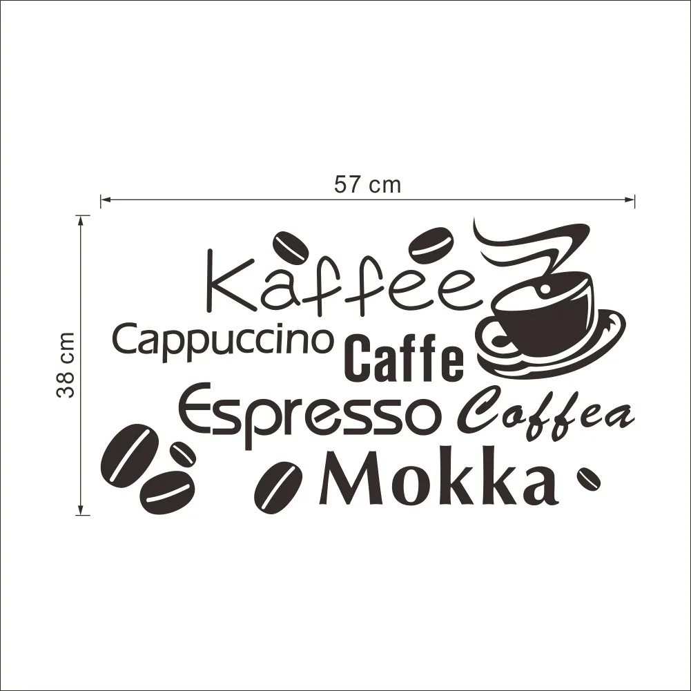 8367 импортные товары стиль Kaffee капучино Caffe телевизор диван фон настенные наклейки набор оптом