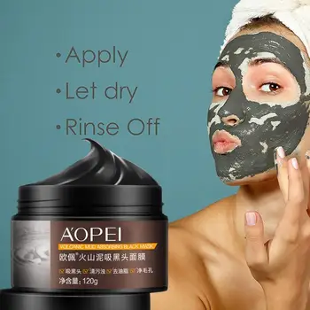 

Volcanic Mud Blackhead Mask Skin Care Products Mineral and Mud Blackhead Nasal Remove Mask to Acne B3X2