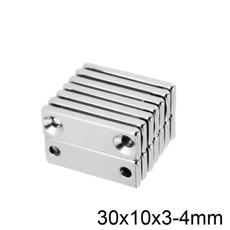 5~100PCS 30x10x3-4 Powerful N35 Magnets hole 4mm Small Sheet Magnet 30mmx10mmx3mm-4mm Neodymium 30*10*3-4 30x10x3-4mm | Обустройство