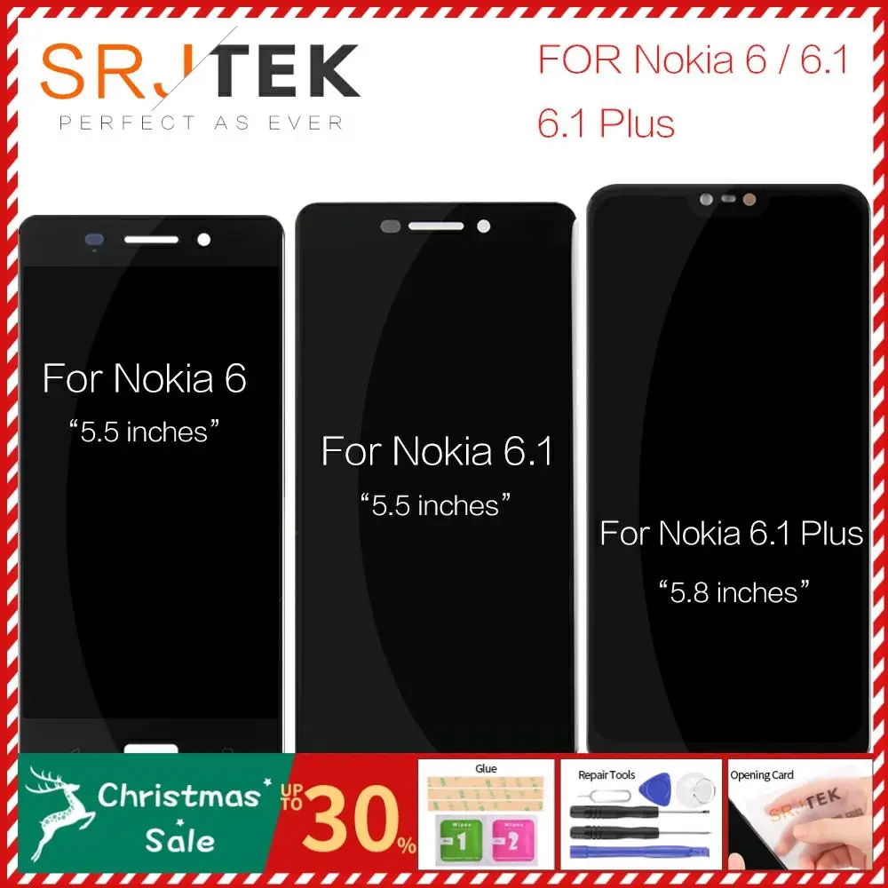 Для Nokia6 Nokia 6,1 ЖК-дисплей сенсорный экран дигитайзер X6 TA-1045 TA-1050 для Nokia 6,1 Plus Замена ЖК-экрана