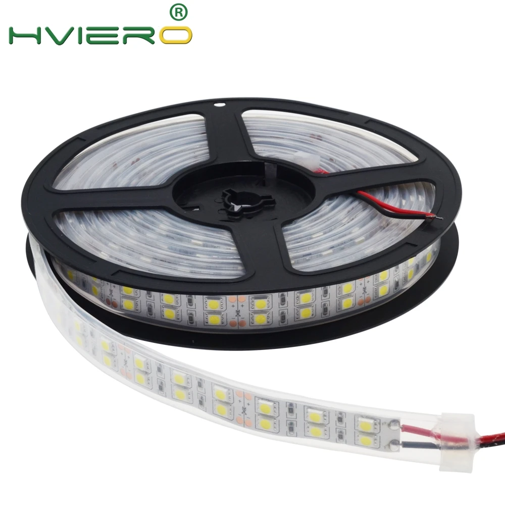 1 рулон 5 м двухрядный 5050 SMD 600 светодиодов теплый белый светодиодный ленточный