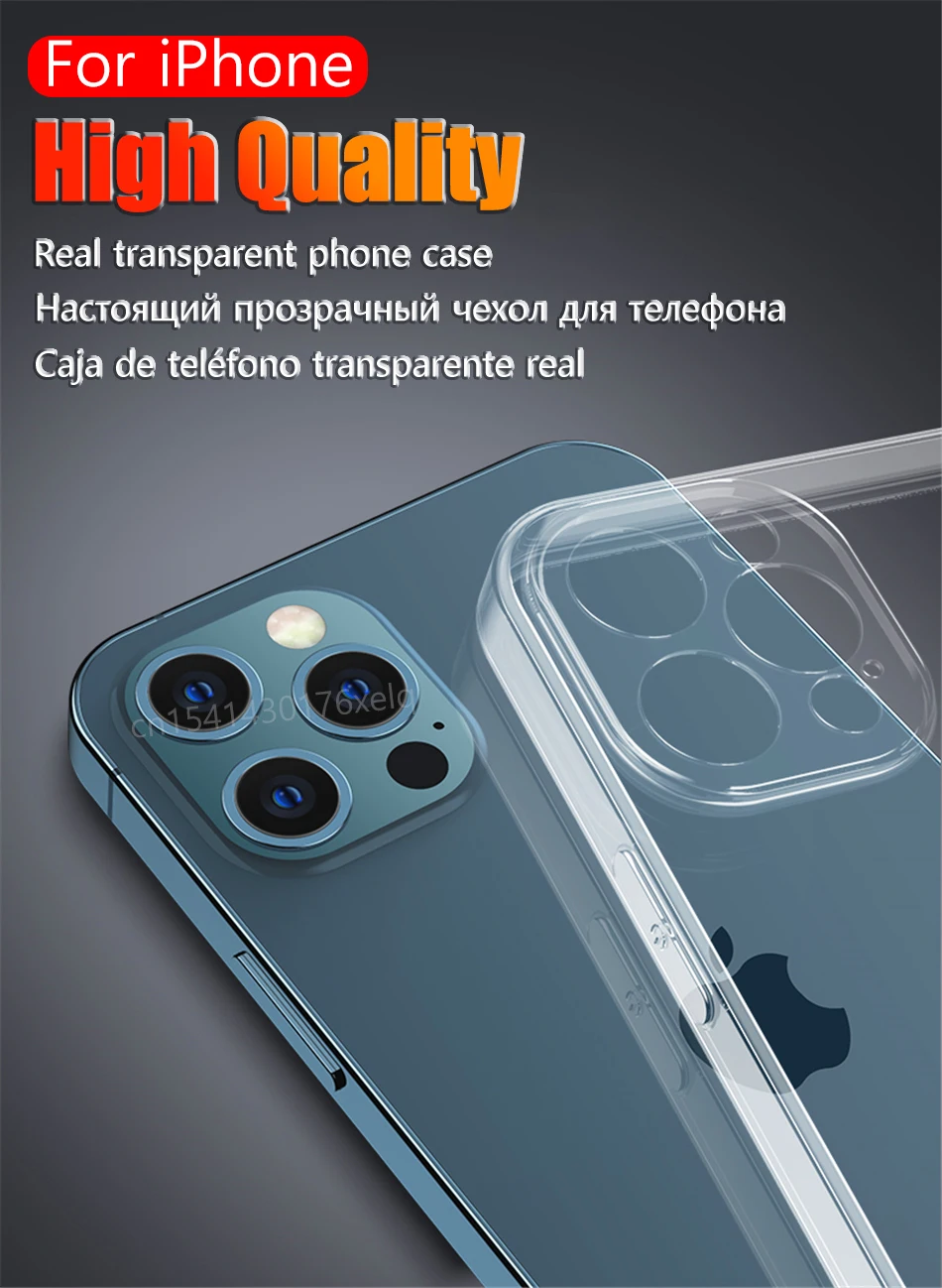 phone cases for iphone xr 30D Clear Case Lens Glass For iPhone 13 12 11 Pro XS Max Soft TPU Silicone Case On iPhone 12 Mini XR X 6S 7 8 Plus Back Cover 6 iphone xr card case