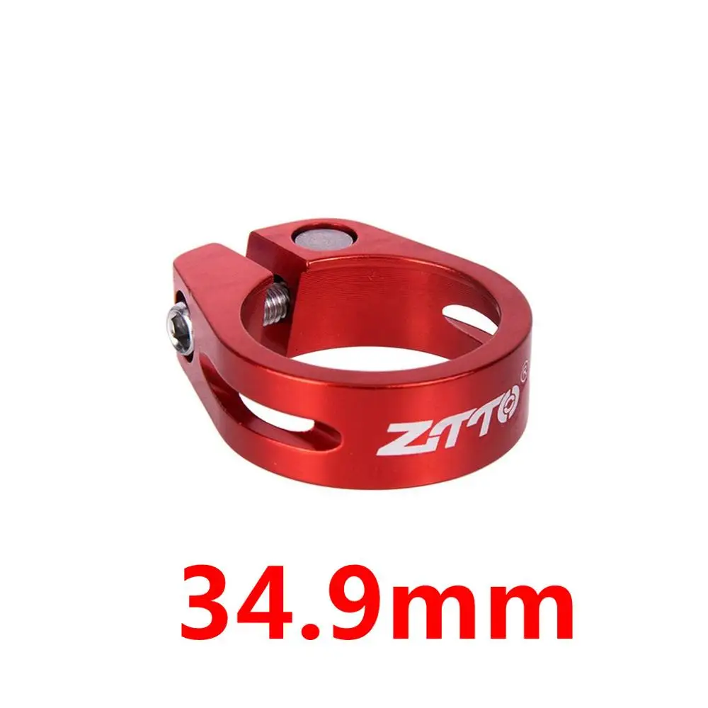 ZTTO 31,8/34,9 мм алюминиевый сплав MTB дорожный велосипед быстросъемный зажим подседельный штырь для велосипеда велосипедный Подседельный штырь зажим для трубки запчасти для велосипеда - Color: red 34.9mm