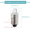 2 uds. Bombilla LED E10 con tornillo para actualización de linterna, 3 V 12V 1447, lámpara de luz LED, linterna de sustitución, de 3 voltios bombilla de linterna, cálida/blanca ► Foto 3/6