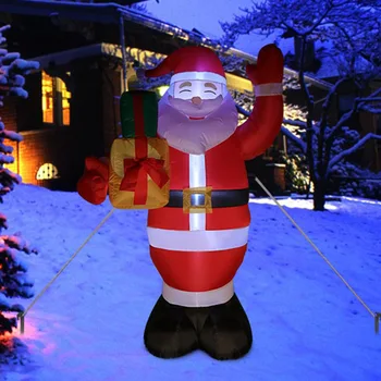 

Carrying Gift Bag Portable Model Festival Figure Foldable Garden Inflatable Santa Claus Christmas Decor With Blower Funny