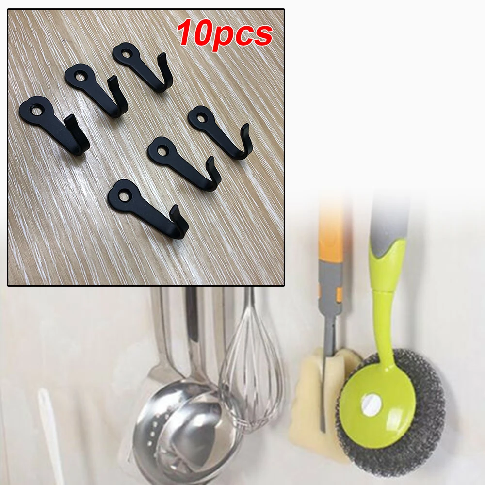 10 LARGE Single Wall/Door Coat Hanger Hooks Hat/Clothes Bathroom Robe Peg Holder