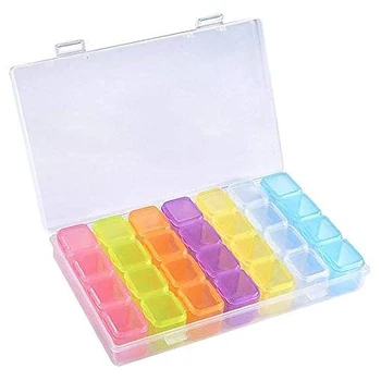 

28 Grid Plastic Storage Box Storage Box Jewelry Box Bead Box Nail Art Rhinestone Diamond Box Earrings Necklace Nail Jewelry Stor