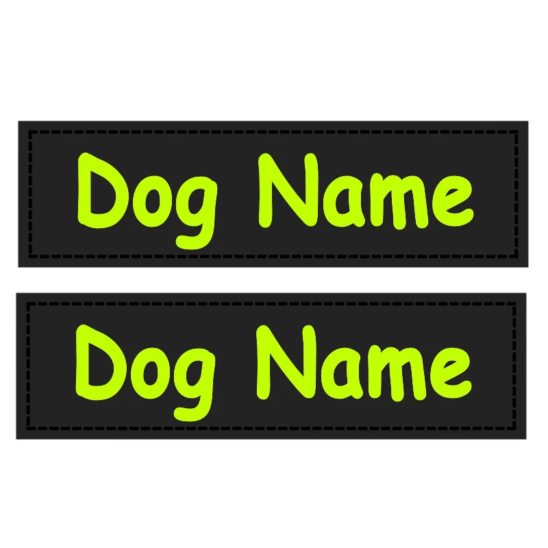 dog collars girly	 2PCS Personalized Dog Tag Dog Name Custom K9 Dog Harness Collar Label Reflective Stickers for Dog Harness Labels Dog Accessories designer dog collars Dog Collars