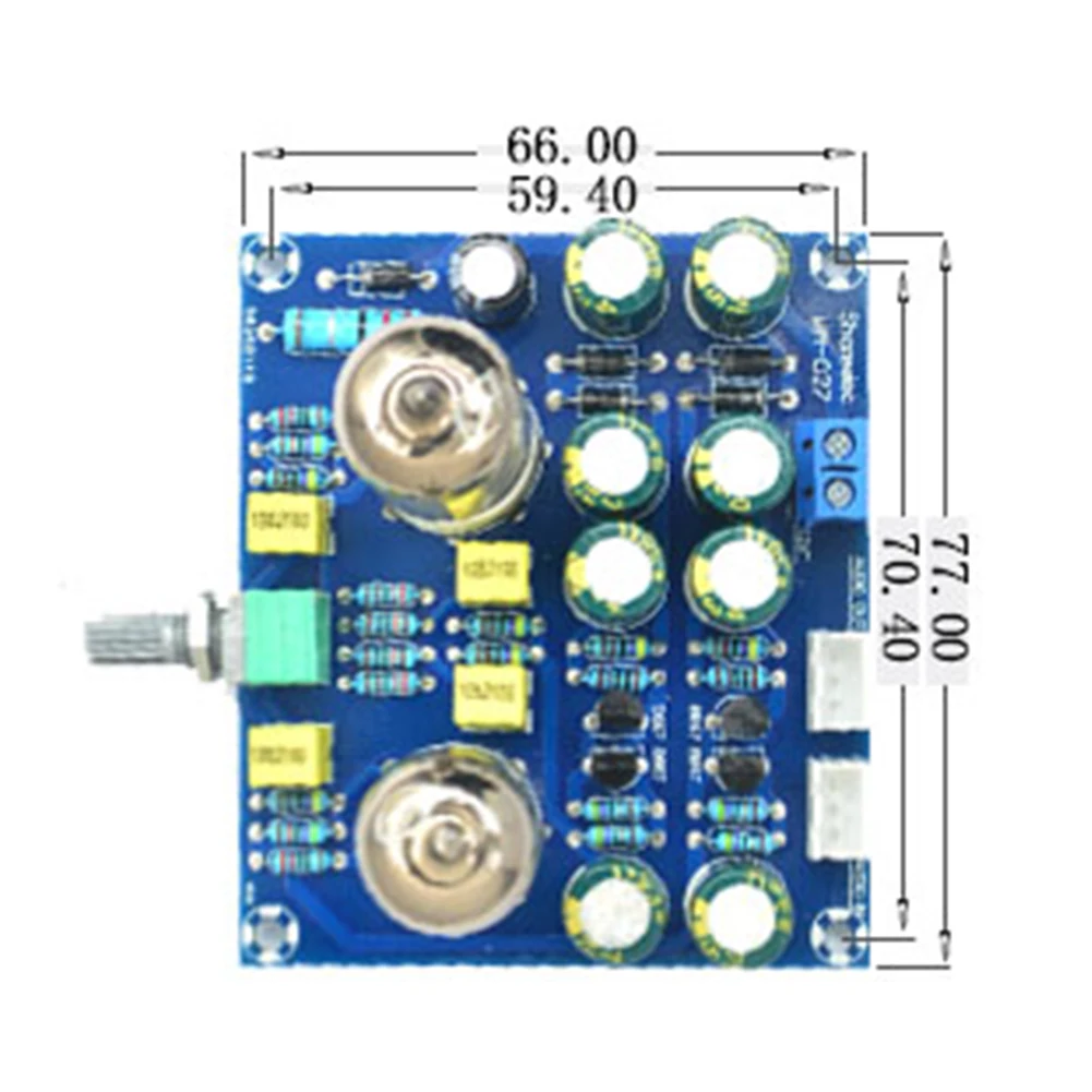 Preamplifier Board Stereo Durable HIFI DIY Tone Speaker Accessories Bile Bass Adjust Audio Amplifier Vacuum Tube 12V