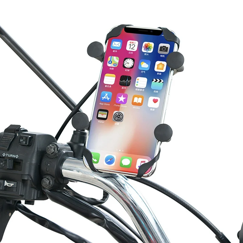 Universial мотоцикл велосипед автомобиль держатель мобильного телефона USB зарядное устройство для телефона gps Мотоцикл держатель телефона аксессуары