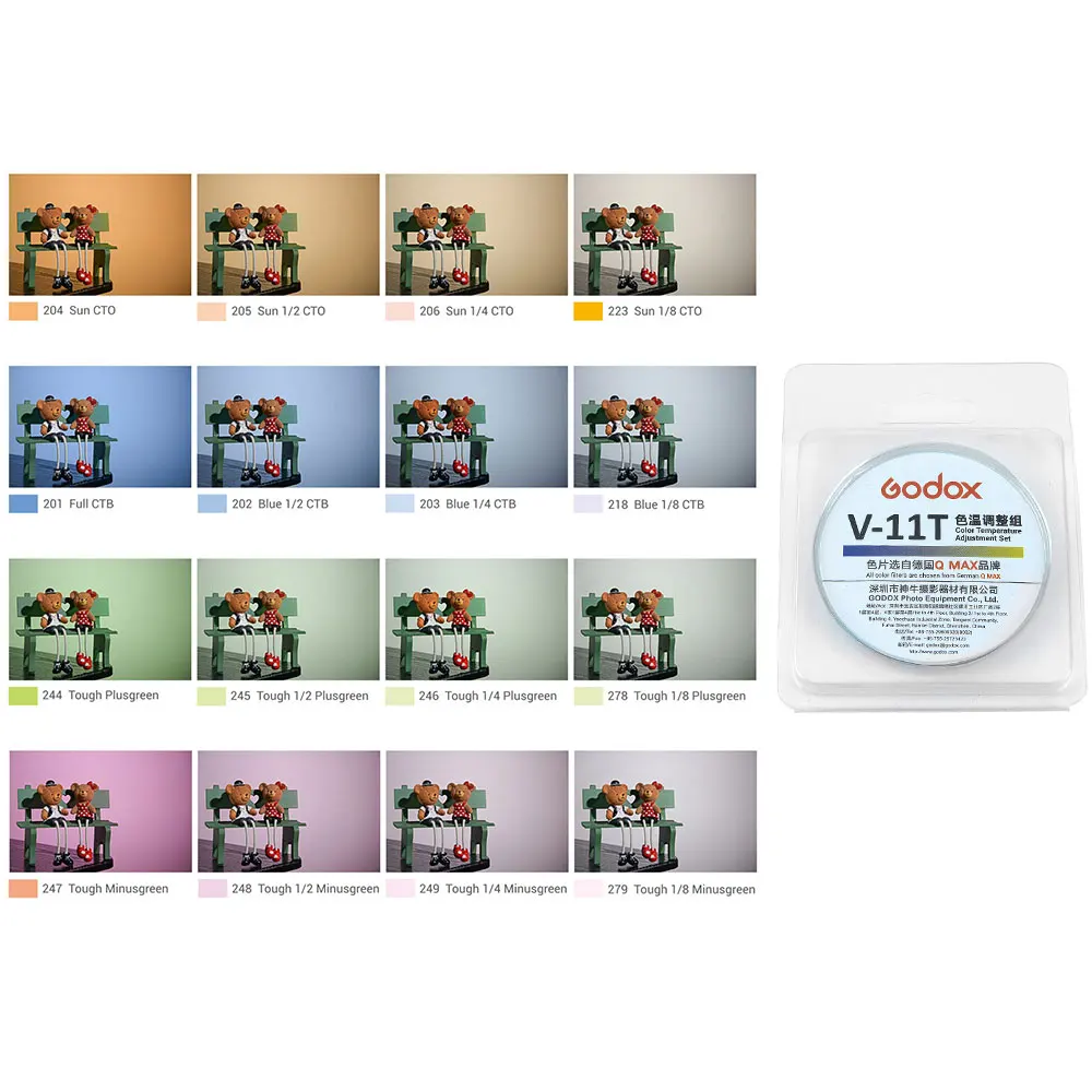 Godox V-11C V11C или V-11T V11T цветные фильтры для AK-R16 или AK-R1, совместимые с Godox V1 серии Speedlite Flash - Цвет: V-11T