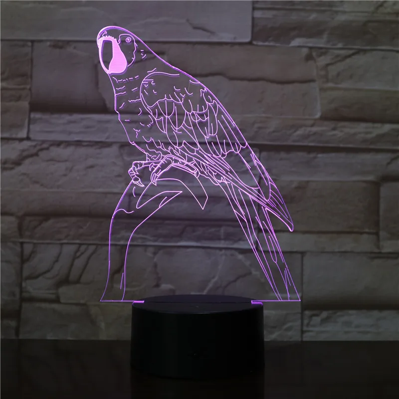 3D ночник птица ветви Декор атмосферный ночник стол 7 цветов Изменение Лава Lampara RGB детские игрушки подарок на праздник 2811