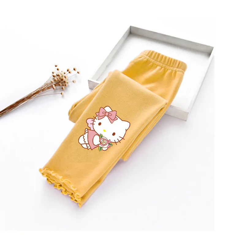 thumbnail image 1 of Hello Kitty primavera otoño nuevo chico's Laciness Leggings bebé pantalones de algodón pantalones para niños Casual lindos pantalones de dibujos animados para niñas, 1 of 5