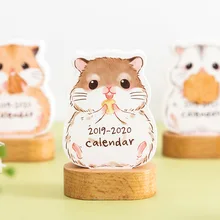 Милый календарь Kawaii животное карточный календарь блокнот для заметок подключаемый календарь план год Сделай Сам календарь канцелярские принадлежности Школьные принадлежности