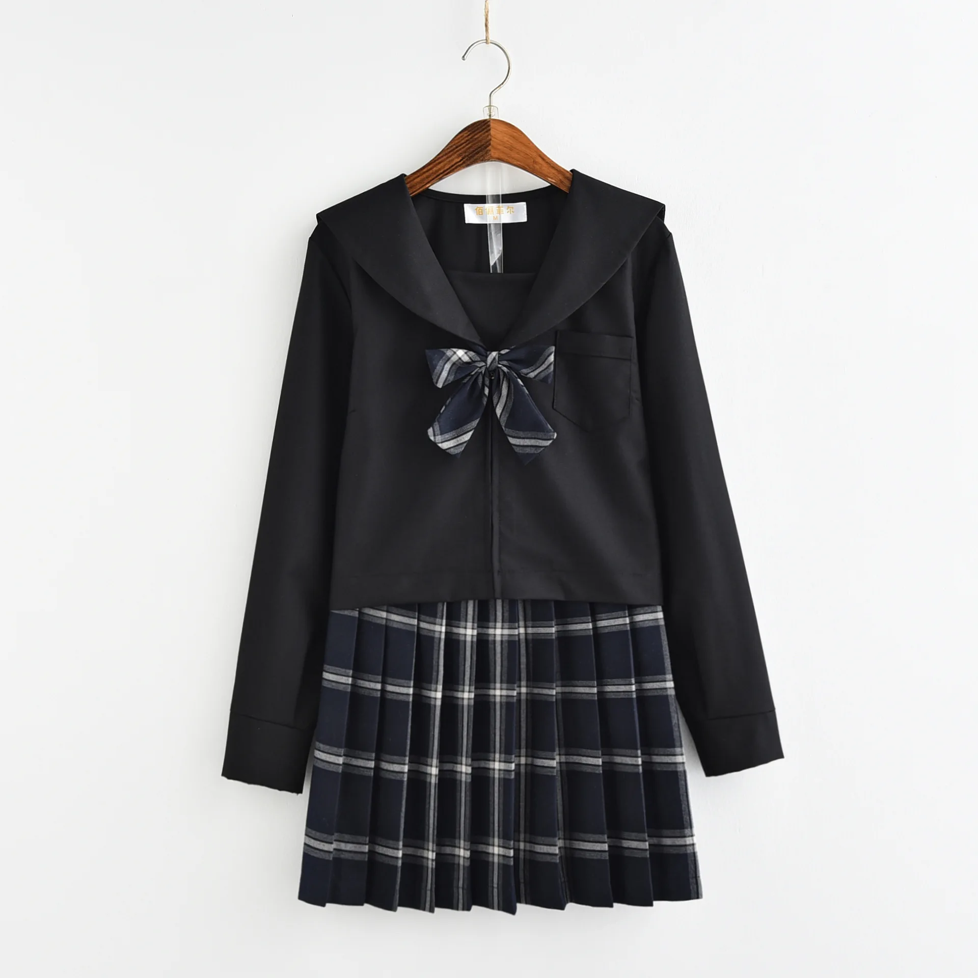 Autumn Japanese School Uniforms For Girls Cute Long-length Sailor Tops Pleated Skirt Full Sets Cosplay Jk Costume Series xl