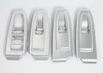 

For SUBARU XV 2018 4 PCS Brand New Matte Silver ABS Chrome Armrest Box Inside Door Handles Cover Trims Car Styling Accessories