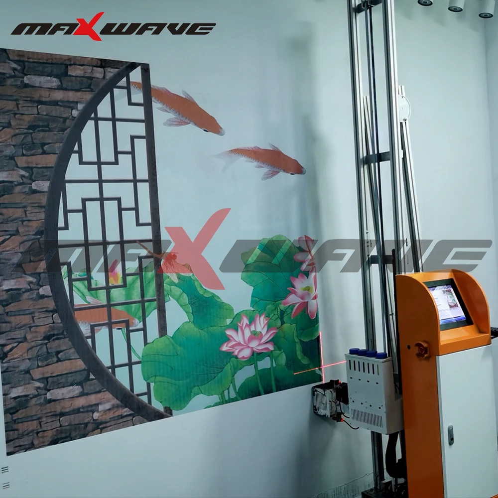 CMYK/CMYKW Touch Screen Customized Double Head Indoor Outdoor 3D Vertical Wall Printing Machine Wall Printer Price afbeelding