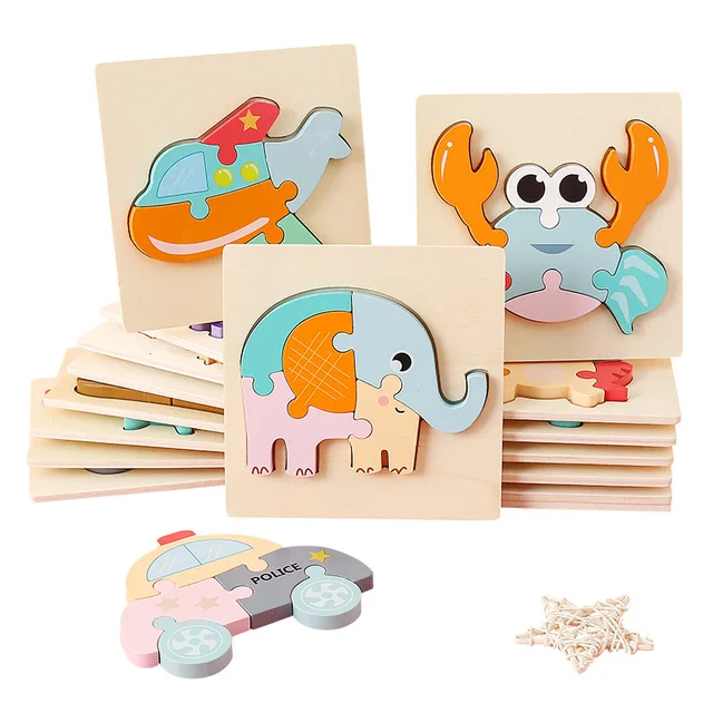 3D Wooden Puzzle Montessori Toys For Kids 2 5 Years Puzzle Game Educational Toy Magnetic Maze Montessori Educational Wooden Toys 3