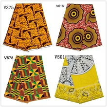 Гарантированное высокое качество принты нигерийская голландская Настоящая Африканская ткань с восковой печатью Ткань хлопок V 632-477