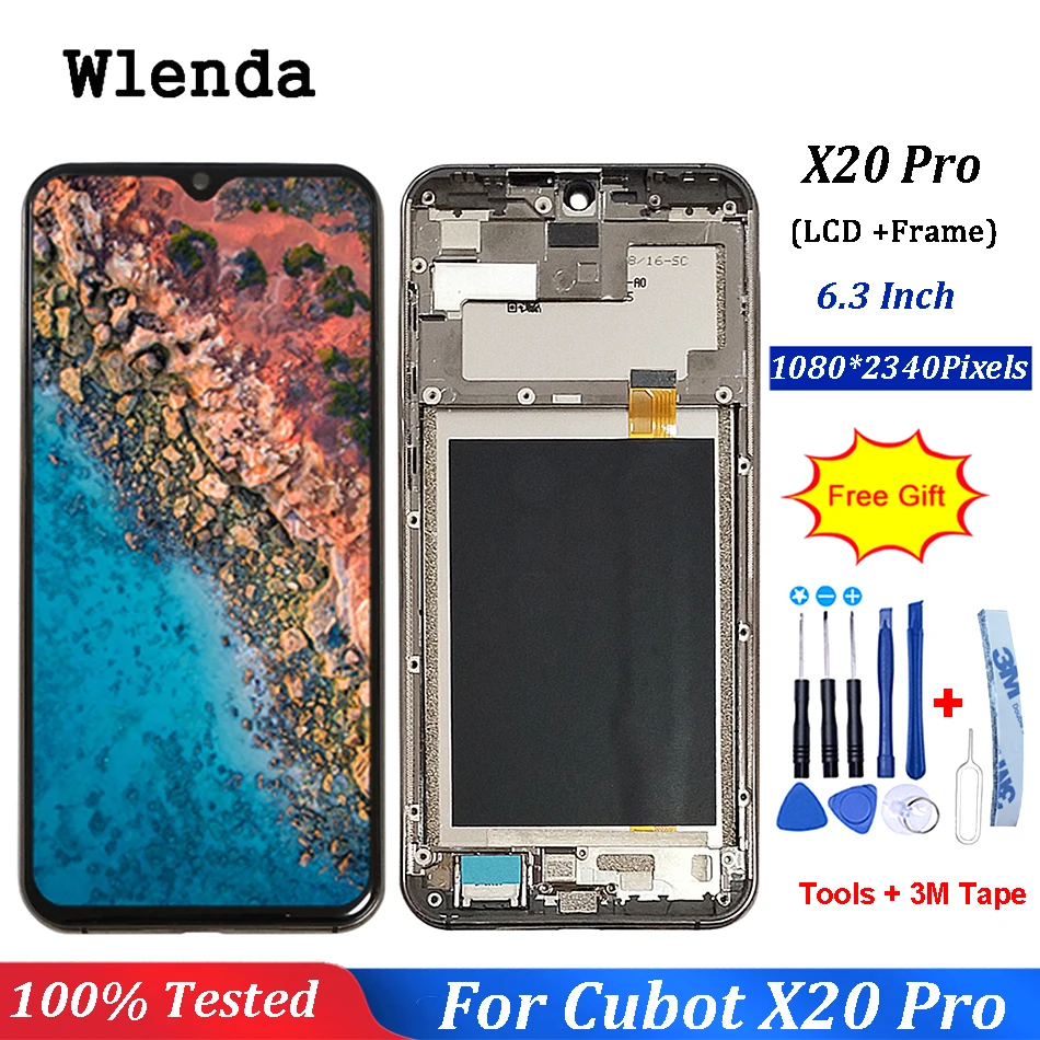 Для Cubot X20 Pro ЖК-дисплей+ сенсорный экран дигитайзер+ рамка в сборе ЖК+ сенсорный дигитайзер для cubot x20 pro+ Инструменты