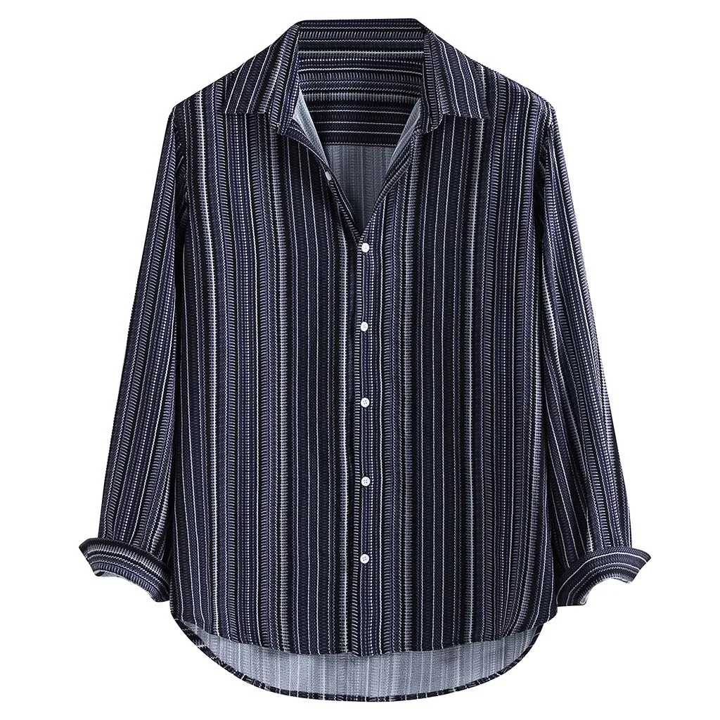 3XL мужские хлопчатобумажные рубашки с длинным рукавом camisa masculina мужские этнические стиль Гавайские свободные тонкие длинные рукава платье рубашка блузка Blouse