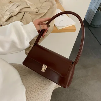 

Crossbody Bags For Women 2020 Axillary Shoulder Bags PU Leather Solid Color Female Travel Messenger HandBag Women Bag